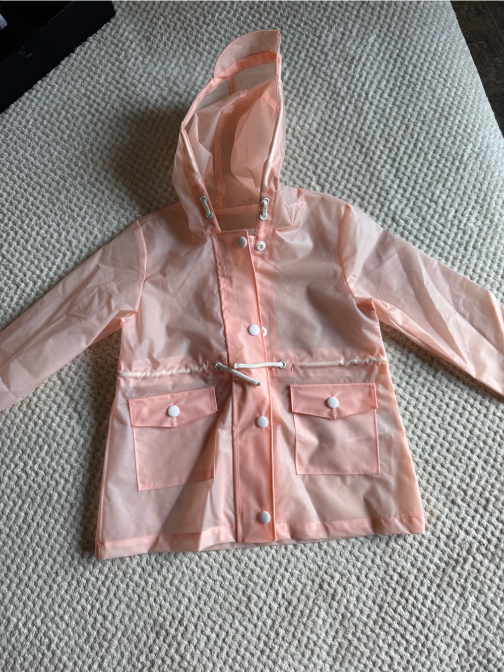 Zara Light Pink Kids Raincoat with Hood